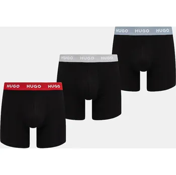 Boxerky Boxerky HUGO BOXERBR TRIPLET PACK 3-pack pánské, černá barva, 50532613 99D, vel. M
