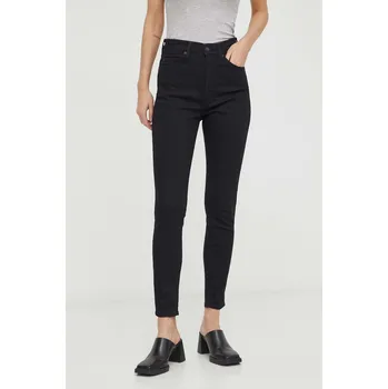 Dámské džíny Džíny Levi's RETRO HIGH SKINNY dámské, černá barva, A5758 99X, vel. 28/30