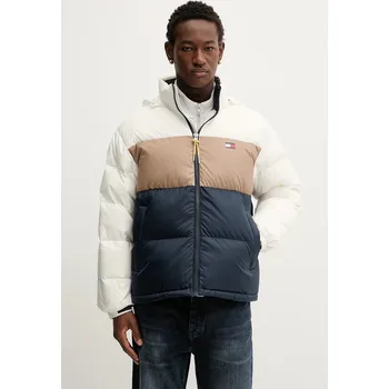Péřová bunda Tommy Jeans tmavomodrá barva, zimní, DM0DM22117 59E, vel. M