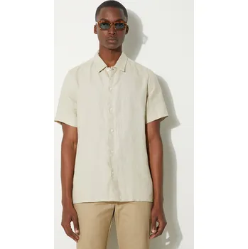 Dámská košile Lněná košile Samsoe Samsoe SAAVAN, L, béžová, 08X