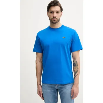 Pánské tričko Bavlněné tričko Lacoste TH7318 modrá 55B, vel. S