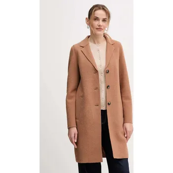 Dámský kabát Vlněný kabát OUI hnědá barva, 79918 88A, vel. 40