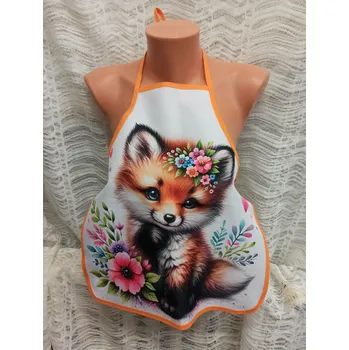 Nákupní taška Zástěrka dětská z kočárkoviny - 40 x 43 cm - liška2