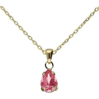 Náramek VICTORIA CRUZ Short Birthstone Rose (Ag925/1000, 2,2 g)