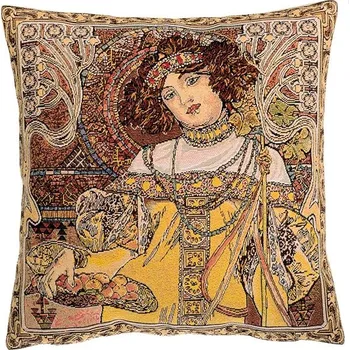 Povlečení Home of Christmas Gobelínový povlak 45 × 45 cm, Podzim, Alfons Mucha