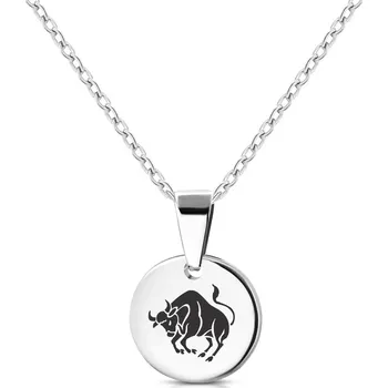Módní doplněk Šperky4U Personalizovaný ocelový náhrdelník znamení horoskopu BÝK - RT2000-02