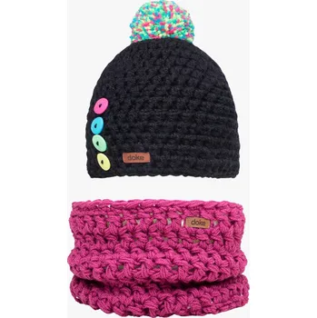Čepice Doke Dětský set háčkovaný kulich a nákrčník bc short do 11 let