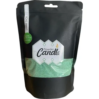 PowderCandle sypaná svíčka zelený vosk 400 g (100 h) Barevná sypaná svíčka PowderCandle
