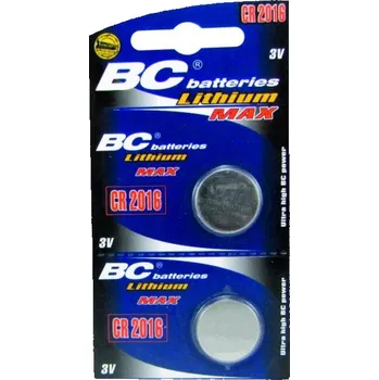 Článková baterie Lithiová knoflíková 3V baterie CR 2016 2ks