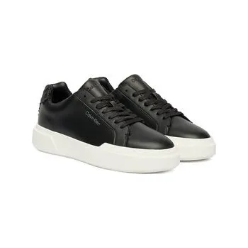 Dámské tenisky Calvin Klein Sneakersy Chunky Cupsole Laceup Lth Bt Aop YW0YW02036 Černá 40