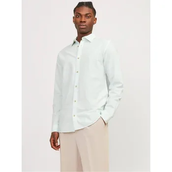 Pánská košile Jack and Jones JW Long-Sleeve Linen Shirt Soothing Sea S