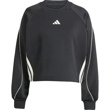 Dámský svetr adidas Stadium 3-Stripes Crewneck Sweatshirt Womens Black/White 12 (M)