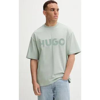 Bavlněné tričko HUGO Dinkee 50525765 zelená 70X, vel. M