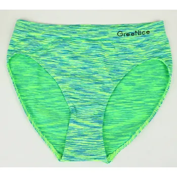 Kalhotky Greenice Dámské bezešvé kalhotky melír Velikost: L - XL, Barva: zelená