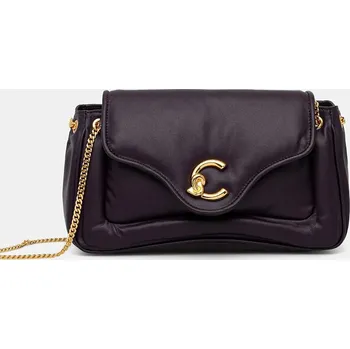 Kabelka Kožená kabelka Coccinelle COCCINELLE C-ME FLUFFY černá barva, E1.SUE.12.01.01 49X, vel. ONE SIZE