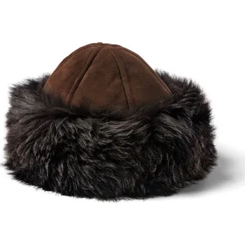 Čepice Fellhof Čepice z jehněcí kožešina MARINA Zvolte variantu: Tmavě hnědá, Velikost: Uni