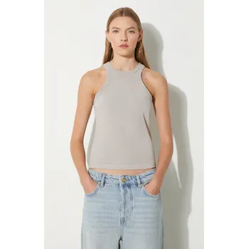 Bavlněný top Samsoe Samsoe, S, šedá, 09B