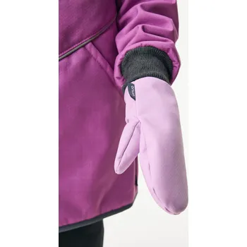 Rukavice unuo Dětské softshellové rukavice s beránkem Tap, Lila Velikost: M