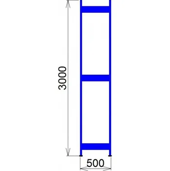 Prodejní regál Rám policového regálu 3000x500