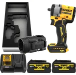DEWALT 18V XR 3/8” Aku rázový utahovák s pojistným kroužkem, 2x 5,0 Ah DCF923P2G-QW