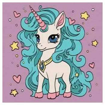 Set školních potřeb Malowanie po numerach - Fantastyczny jednorożec