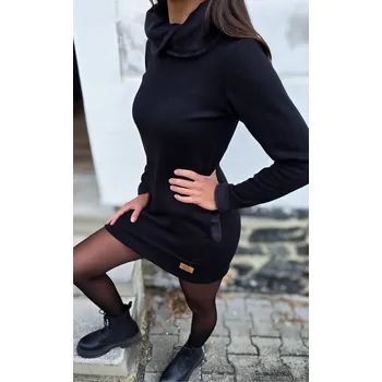 Dámská mikina Kulišárny Dámské zateplené mikinošaty BLACK VELIKOST: 44