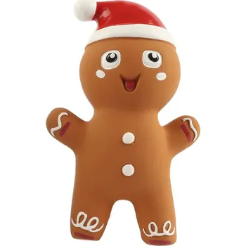 Hračka pro psa Huhubamboo pískací hračka pro psy latexový perníček 17 cm