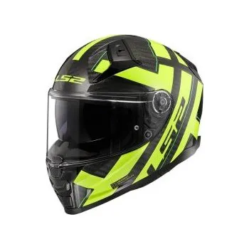 Helma na motorku Moto přilba LS2 FF811 Vector II Carbon Strong Gl. Yellow - S(55-56)