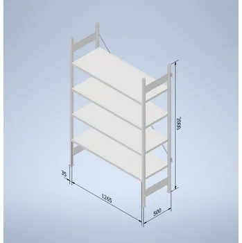Prodejní regál Stowshelf 2000/500 x 1300 základní pole