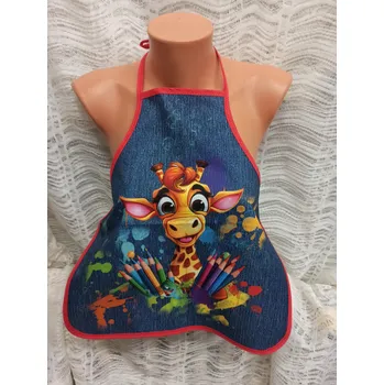 Nákupní taška Zástěrka dětská z kočárkoviny - 40 x 43 cm - žirafa