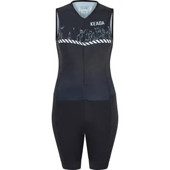 Neoprenové oblečení KEADA SPORTS Dámský triatlonový oblek bez rukávů - Signal One XL BÍLÁ|ČERNÁ