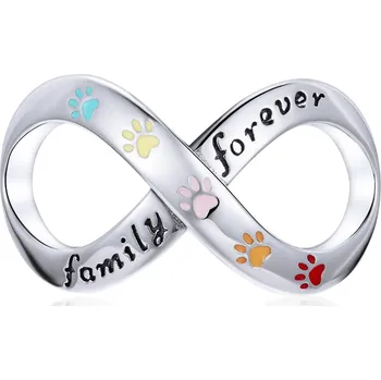 Přívěsek Elenys stříbrný přívěsek Nekonečno Family forever