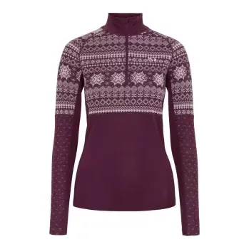 Kari Traa VILMA dámské merino triko se stojáčkem Wine