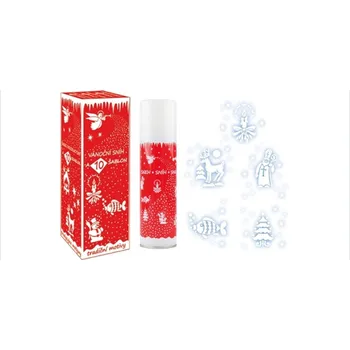 Vánoční dekorace Dekorační sníh na okna 150ml spray+10Ks šablon