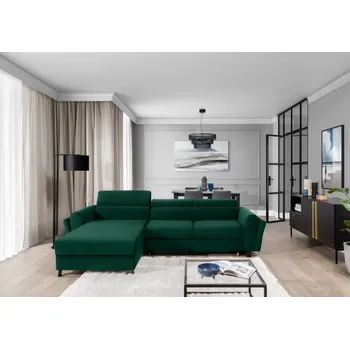 Sedací souprava Rozkládací rohová sedačka MARIANOS zelená