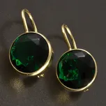 Goldpoint Zlaté větší náušnice smaragdy Váha: 3.40 g