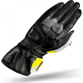 Moto rukavice Shima STR-2 černo-bílo-fluo žluté 2XL