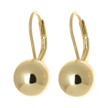 Náušnice Stříbrné zlacené naušnice koule STNAU1803F
