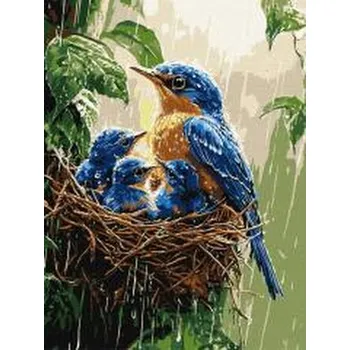 Set školních potřeb Malowanie po numerach - Wiosenny deszcz 30x40cm