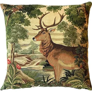 Povlečení Home of Christmas Gobelínový povlak 45 × 45 cm, Jelen - lesní dekor 2
