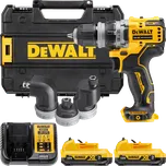 DEWALT 12V XR Aku vrtačka bez příklepu s vyměnitelnými sklíčidly, 2x 3,0 Ah DCD703L2T-QW