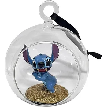 Vánoce Christmas Inspiration Disney Skleněná otevřená koule 3D figurka Stitch
