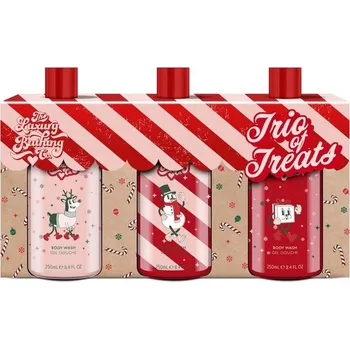 Kosmetická sada Grace Cole Luxury Bathing Candy Canes Cocoa & Vanilla Swirl sada s péčí o tělo 3ks