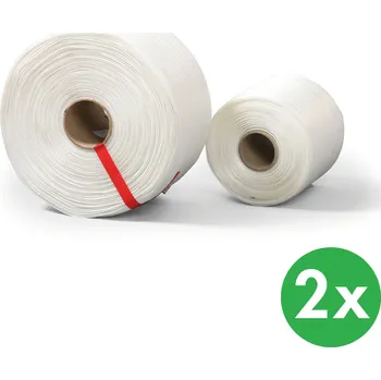 Stahovací páska Balící PES páska podélně pletená 25 mm x 400 m, 2 ks