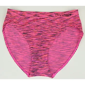 Dámské spodní prádlo Greenice Dámské bezešvé kalhotky melír Velikost: 2XL - 3XL, Barva: jahodová