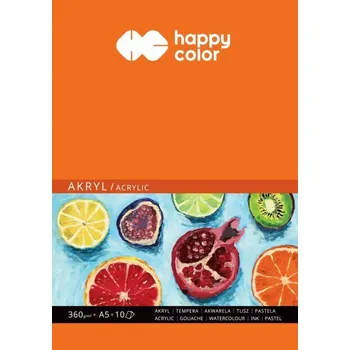 Výtvarný papír Blok Akrylový , Art., A5, 360 g / m2, 10 listů, Happy Color