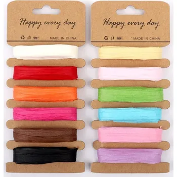 Stuha Papírová dekorační stuha 6 x 2 mix 0836