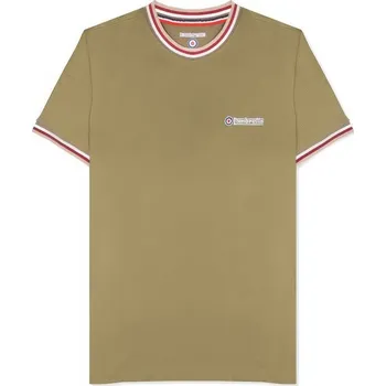 Lambretta Triple Tipped Pique Regular Fit T-Shirt Olive Small