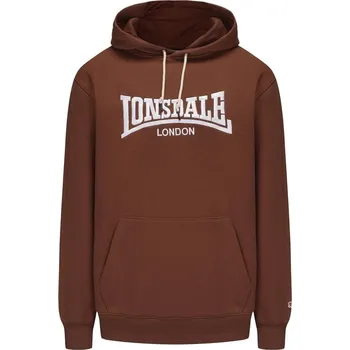 Pánská mikina Lonsdale Over-the-Head Hoodie Brown XL