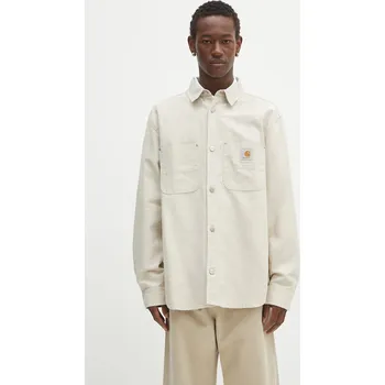Pánská košile Košile s příměsí lnu Carhartt WIP Walter, L, béžová, 01X